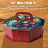 5D DIY Diamond Art Painting Snack Storage Box with Lid Wood Container (Flower)