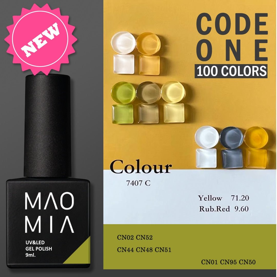 MAOMIA CODE ONE Gel Polish 100 Colors Soak Off UV/LED 9ML Professional Salon Nail Paint Semi Permanent Manicure