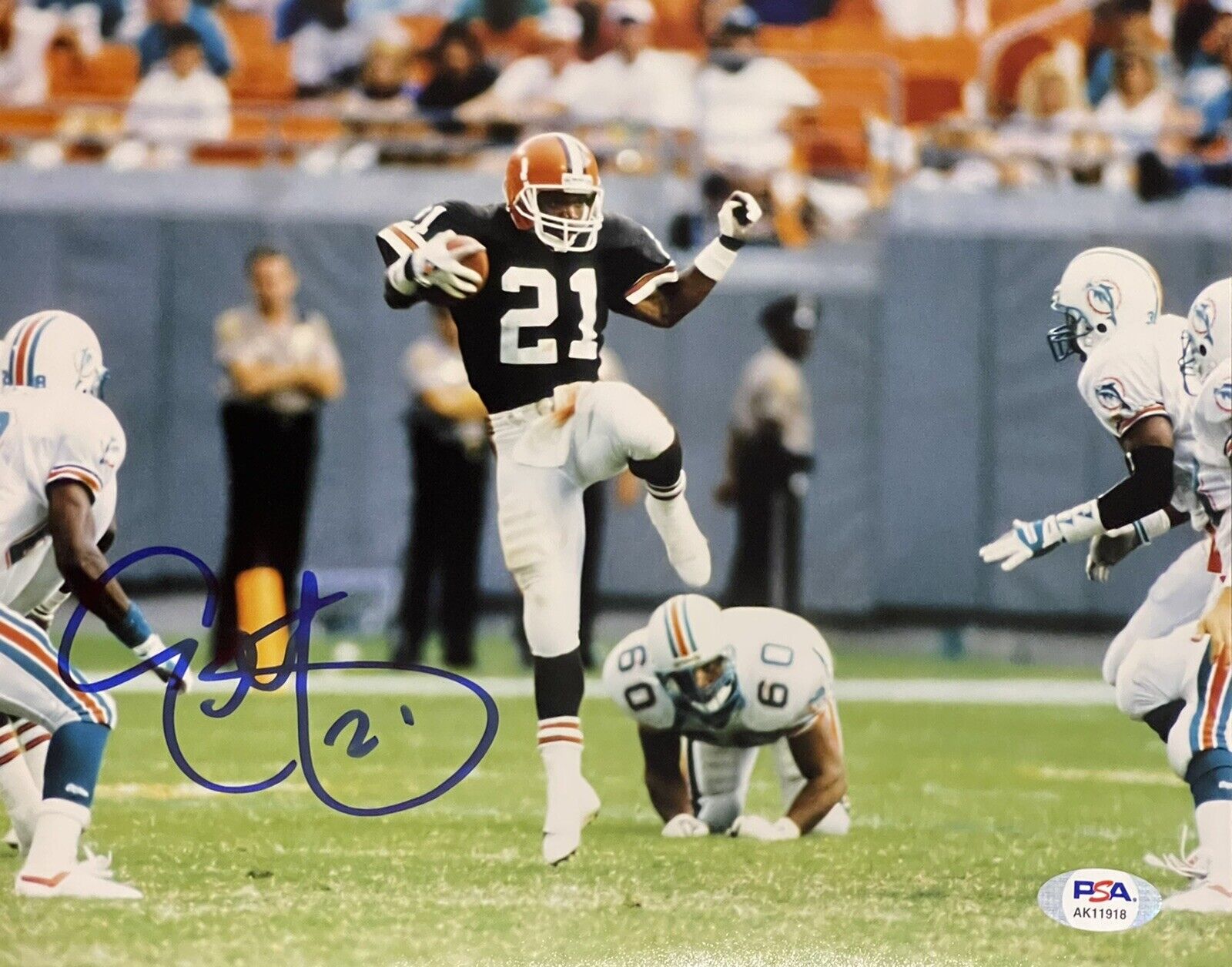 Eric Metcalf Signed Autographed Cleveland Browns 8x10 Photo Poster painting Psa/Dna