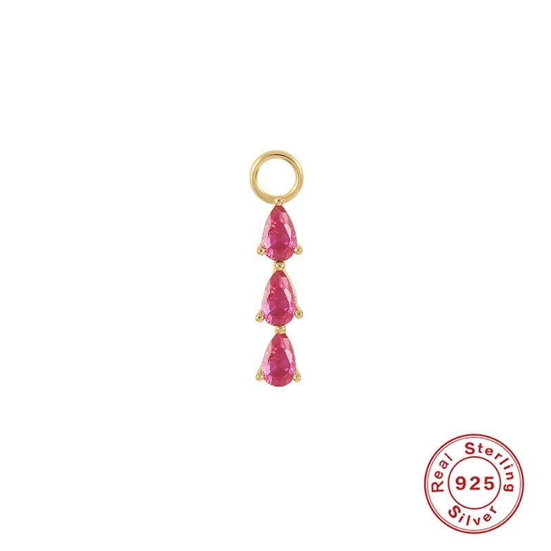 1 Piece 10mmKS115067-Z Sterling Silver Zircon Geometric Pendant Jewelry Accessories