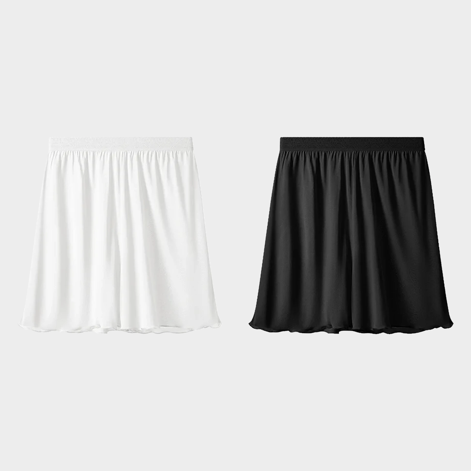 Women's 100 Silk Slip Shorts Panties Ruffle Leg Openings 2-Pack REAL SILK LIFE