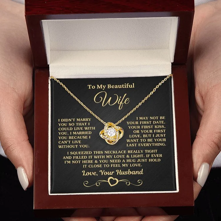 TO MY WIFE Beautiful diamond necklace, Valentine's Day gift, birthday gift