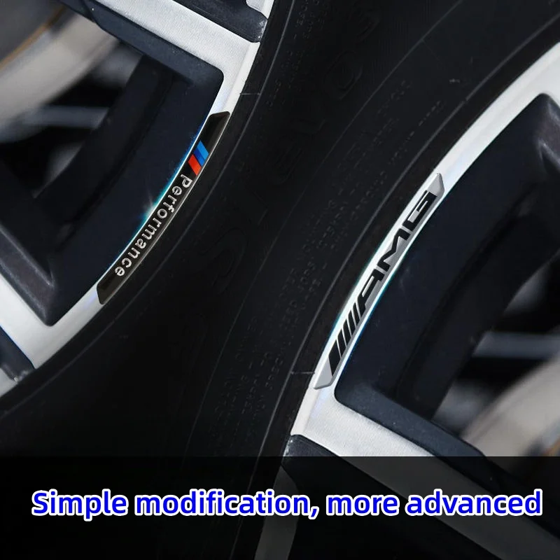 Car wheel decoration metal car sticker（4PCS）