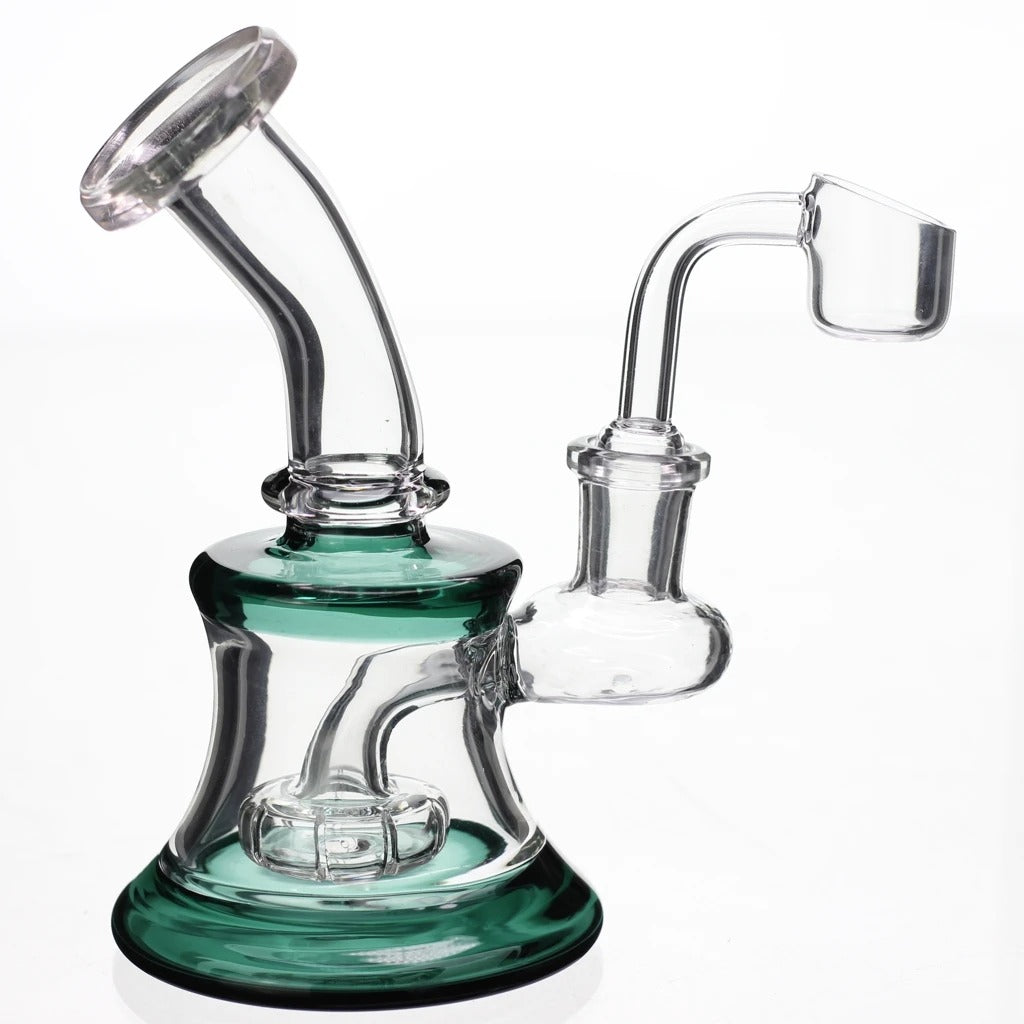 The Awesome Two Tone Mini Shower Glass Dab Rig Mini Bong With Shower Head Percolator