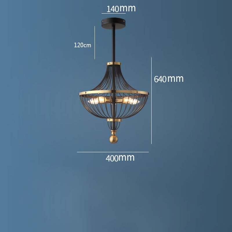 Vintage Iron LED Pendant Lights Lighting Luxury Pendant Lamp Dining Living Room Bedroom Aisle Loft Hotel Home Decor Hanging Lamp