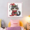 Christmas Kitten-18CT Stamped Cross Stitch 25*25cm/9.84*9.84in tapestrymarket