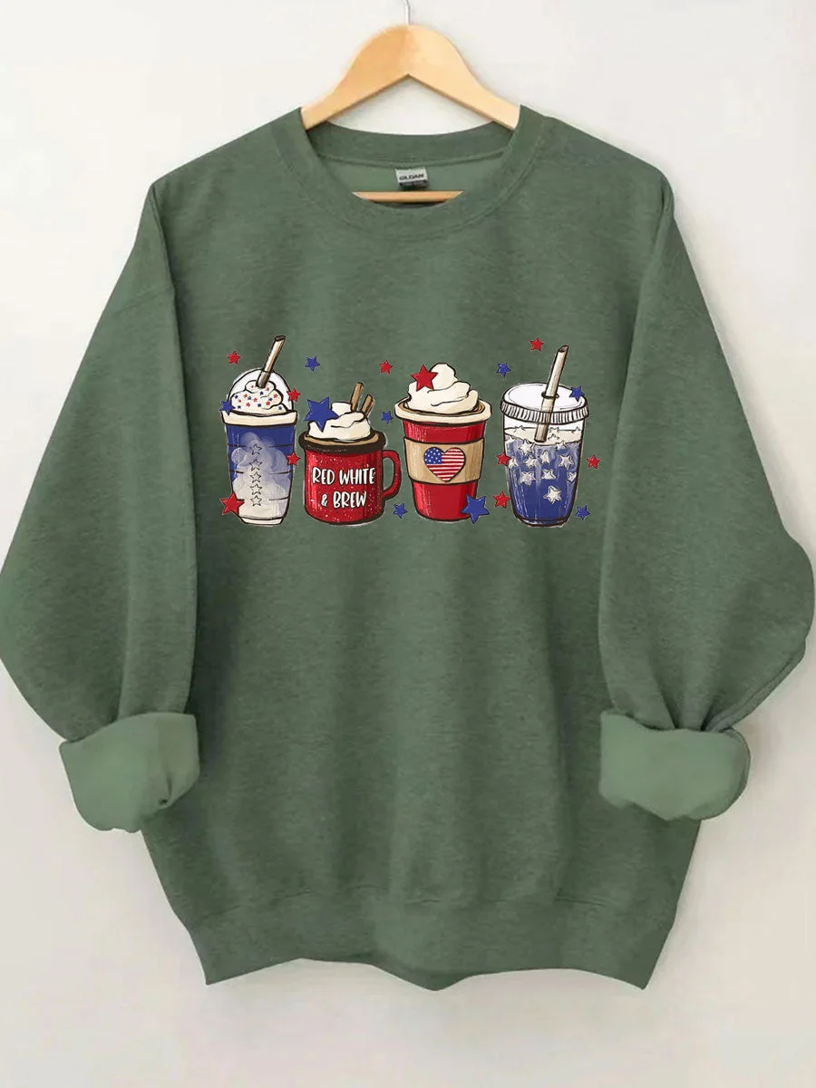 4th of July Coffee Sweatshirt