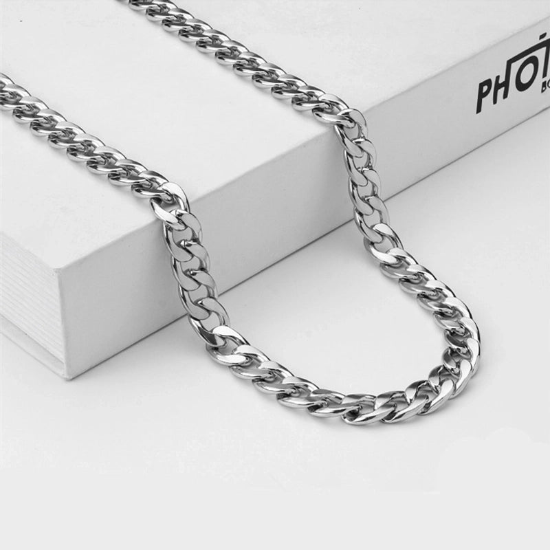 Fashion Solid Color Stainless Steel Plating Unisex Necklace