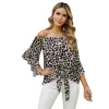 Women's Summer New Sexy One-shoulder Printed Top