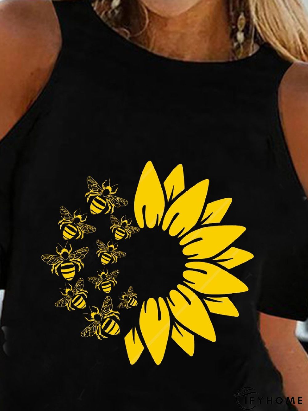 Casual Crew Neck Short Sleeve Printed T-shirt | IFYHOME