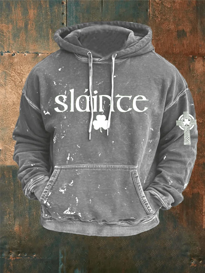 Men's St. Patrick's Day Printed Hooded Sweatshirt  socialshop