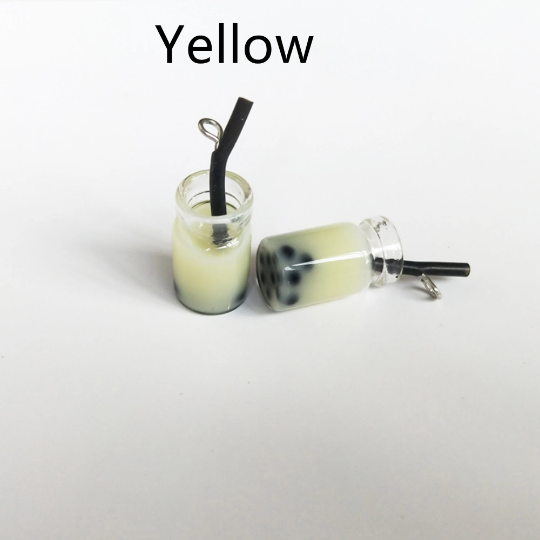 10*27mm Drink Bottle Charms Pendants, Pearl milk tea Charm Pendant,Drink Charms,Food Charm,Cups Charms DIY boba earrings Jewelry