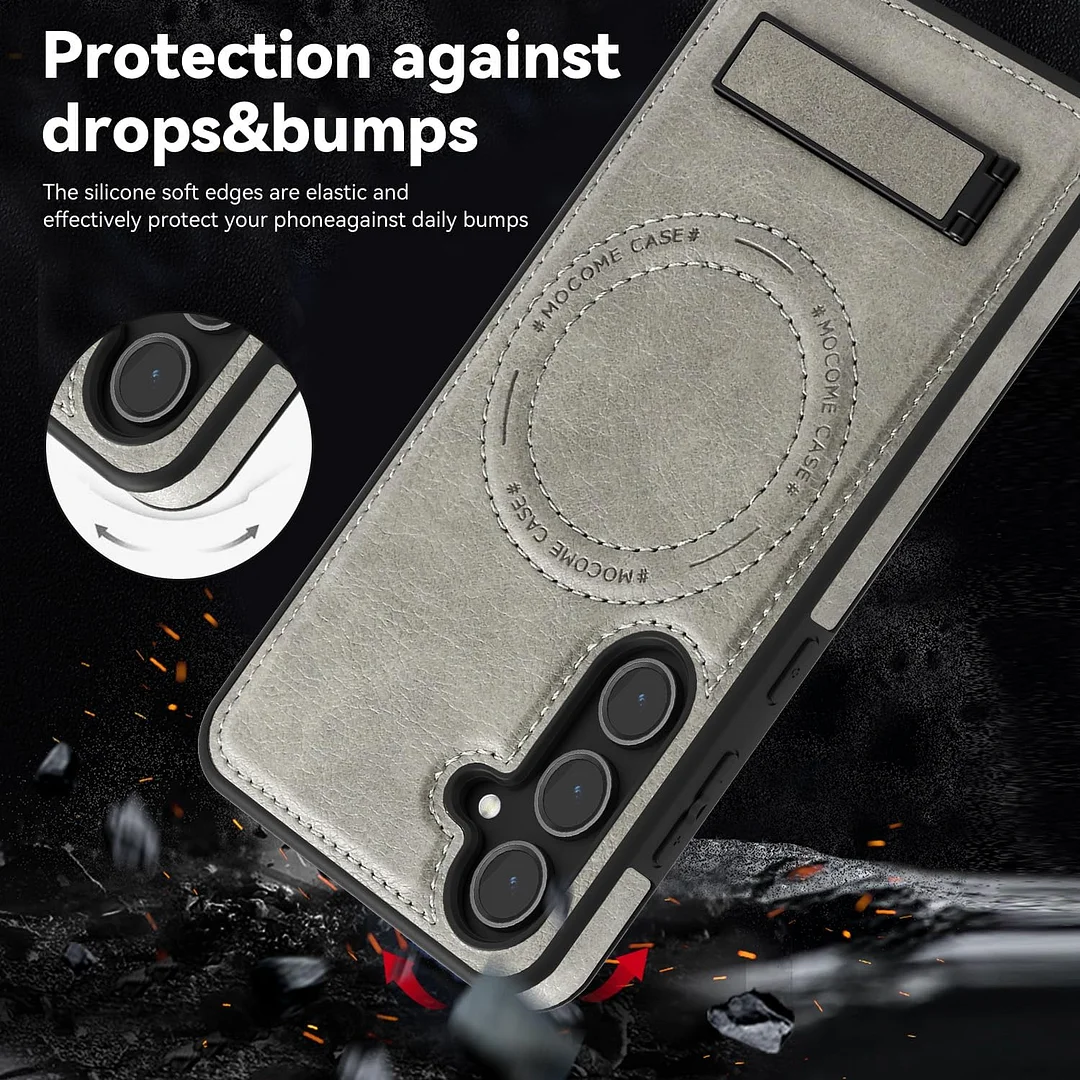 Samsung Galaxy Z Fold 6 Leather Case Magnetic Protective Case Holder Phone Case