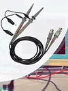 2pcs P6100 100MHz 1X 10X Scope Clip Test Probes BNC Oscilloscope Probe Kit