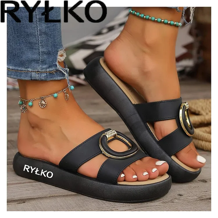 NOWE SKÓRZANE SANDAŁY RYLKO® Z MIĘKKĄ PODESZWĄ