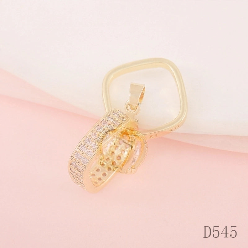 1 Piece Copper Fruit Bow Knot Pendant