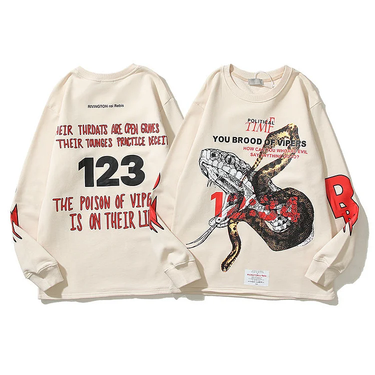 Kanye West Sunday Service Sweatshirt Printed Long Sleeve T-Shirt Loose Round Neck Sweater
