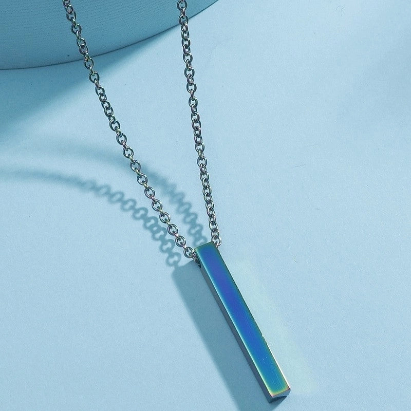 Minimalist Geometric Stainless Steel Titanium Steel Plating Men’s Pendant Necklace