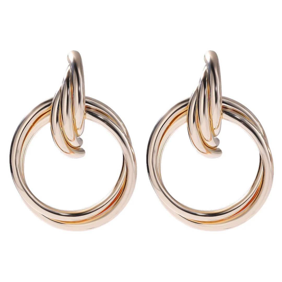 Dvacaman Golden Leaf Flower Earrings For Women Vintage Irregular Geometric Metal Long Drop Dangle Beetle Earrings Trendy Jewelry