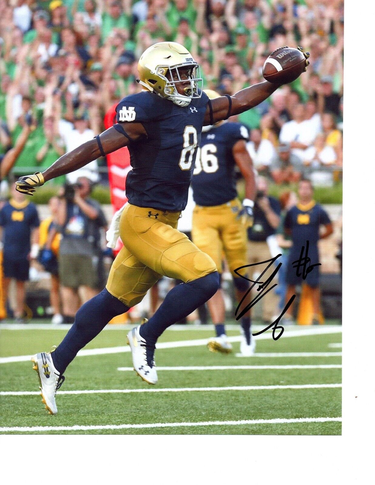 Jafar Armstrong Notre Dame Irish hand signed autographed 8x10 football Photo Poster painting ND!