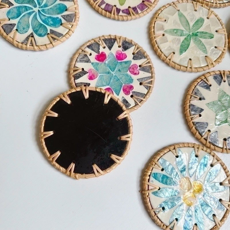 Casual Retro Flower Wood Placemat 1 Piece