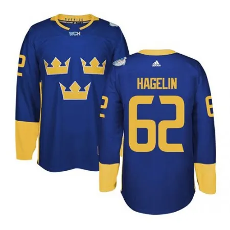 Team Sweden #62 Carl Hagelin Blue 2016 World Cup Stitched NHL Jersey