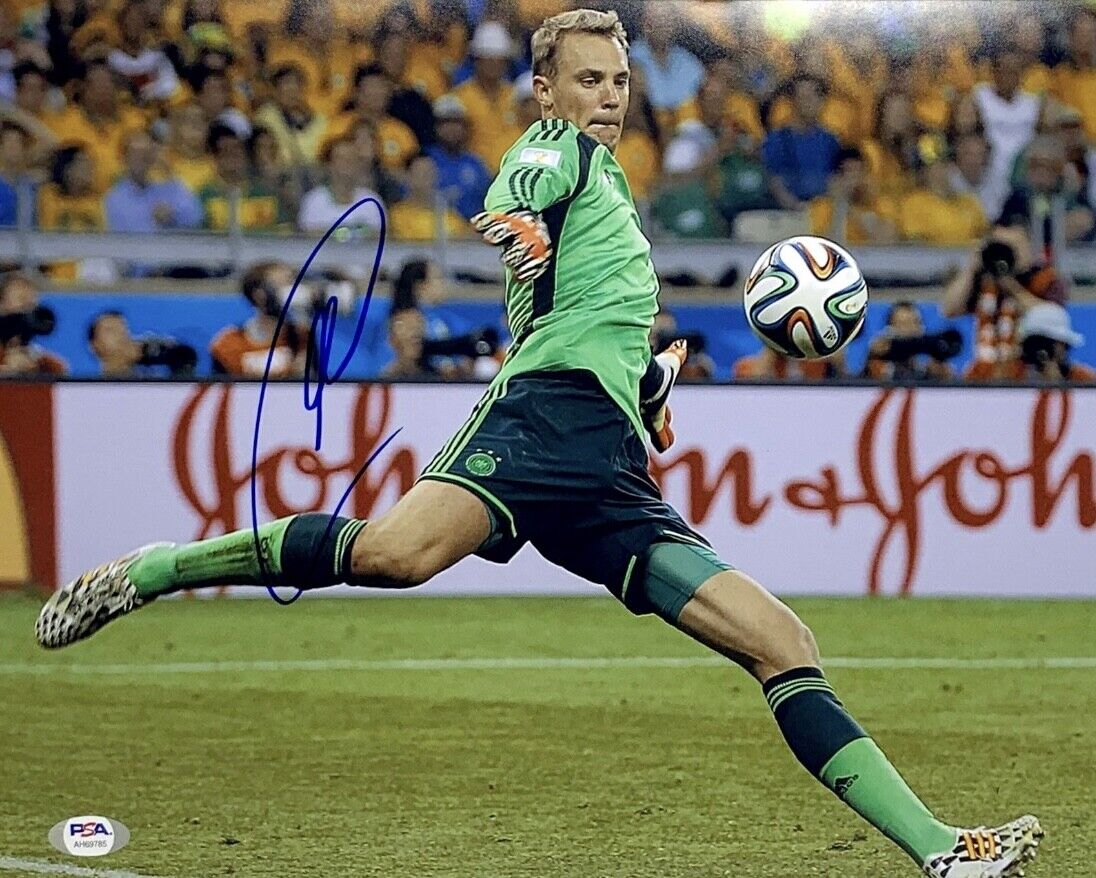 Manuel Neuer Signed 11x14 Photo Poster painting PSA AH69785 Soccer