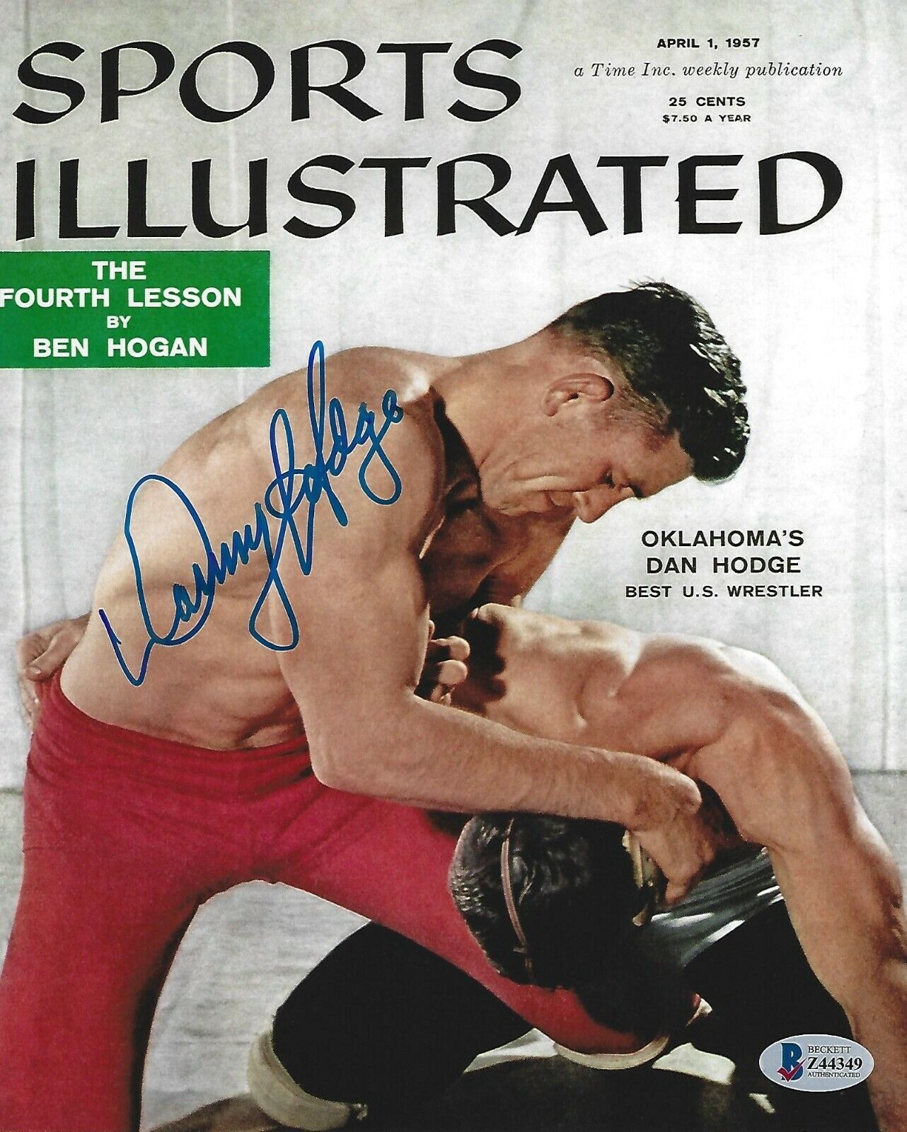 Danny Hodge Signed 8x10 Photo Poster painting BAS COA April 1, 1957 Sports Illustrated Magazine