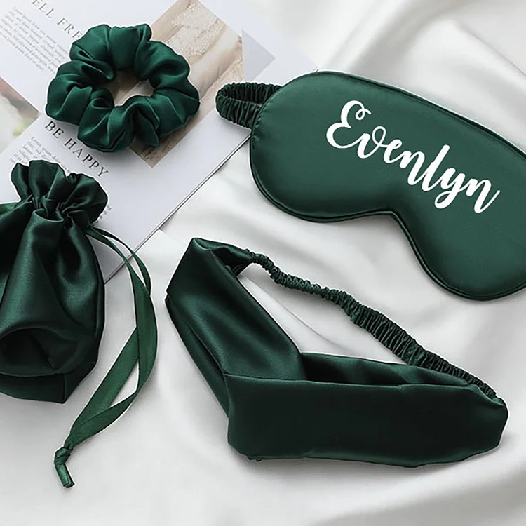 BlanketCute-Personalized Lovely Bedroom Eye Mask Set with Your Kid's Name