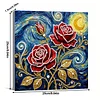 DIY Pearl Painting Red Roses for Home Decor with Frame(25x25cm)