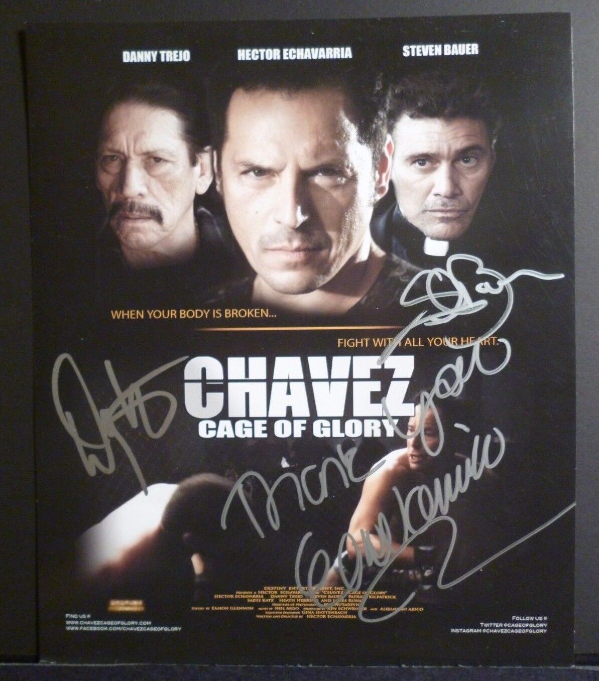 CHAVEZ:CAGE OF GLORY Authentic Hand-Signed DANNY TREJO