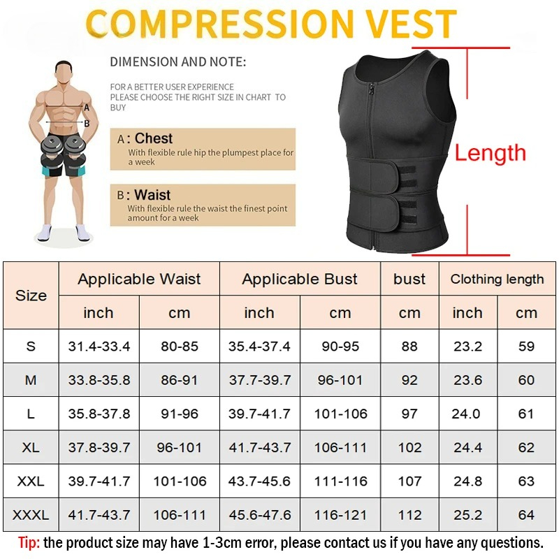 Likron Watches Likron Mens Neoprene Sauna Vest with Adjustable Waist Trainer Belt - Compression Tank Top for Weight Loss a...