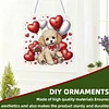 Valentine Day 2D Flat DIY Diamond Art Pendant Diamond Painting Craft Set (Puppy)