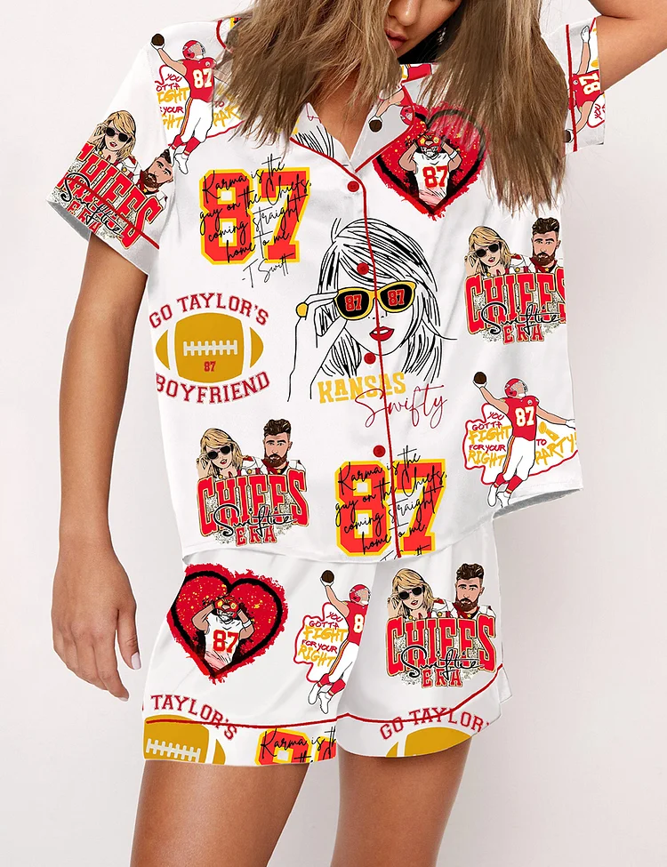 Women's Super Bowl Kansas City Chiefs Swiftie Pajama Set