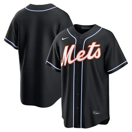 Youth New York Mets Nike Fashion Replica Black Out Jersey