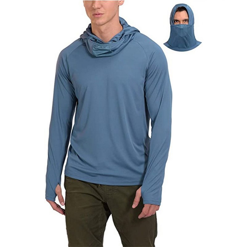 Men's Breathable Sunscreen Outdoor Fishing Tops With Face Mask