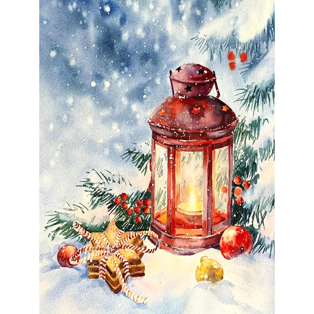 

Snow Oil Lamp - Round Drill Diamond Painting - 30*40CM, 501 Original