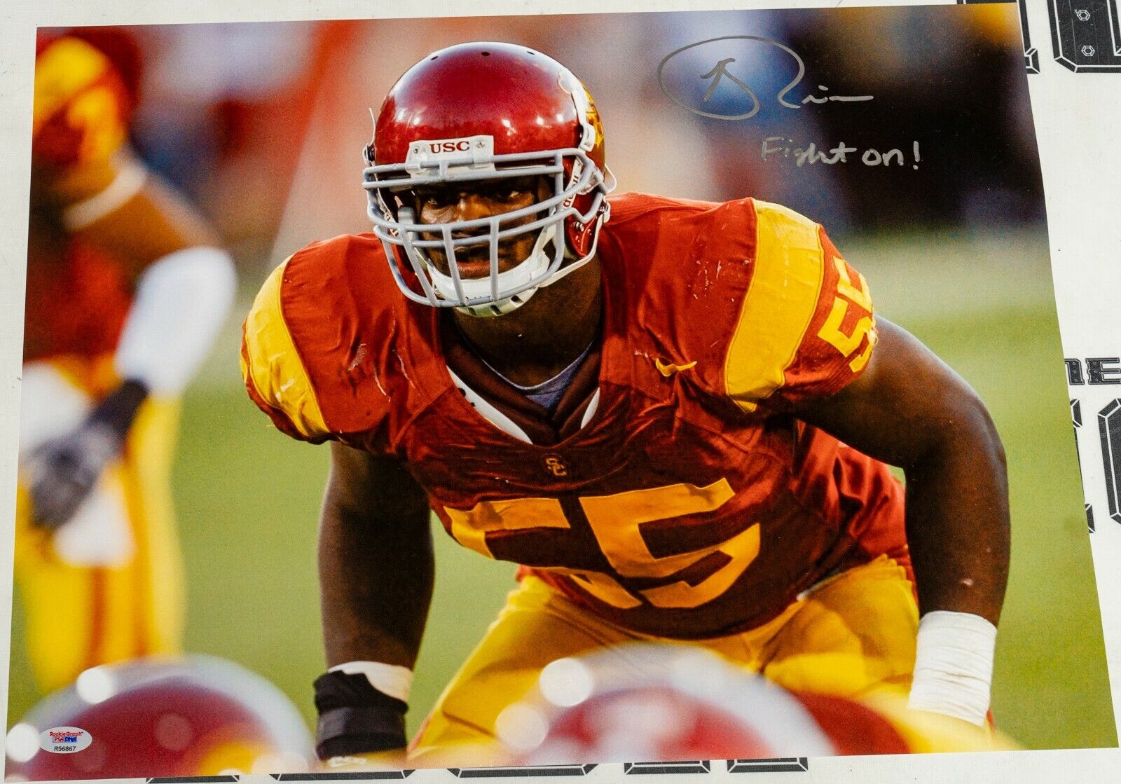 Keith Rivers Signed USC Trojans Football 16x20 Photo Poster painting PSA/DNA COA NFL Autograph