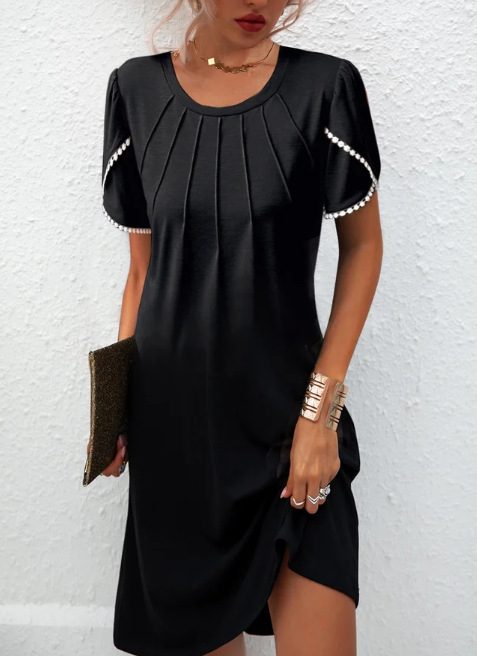 Mature Women's Cotton And Linen Summer Dress