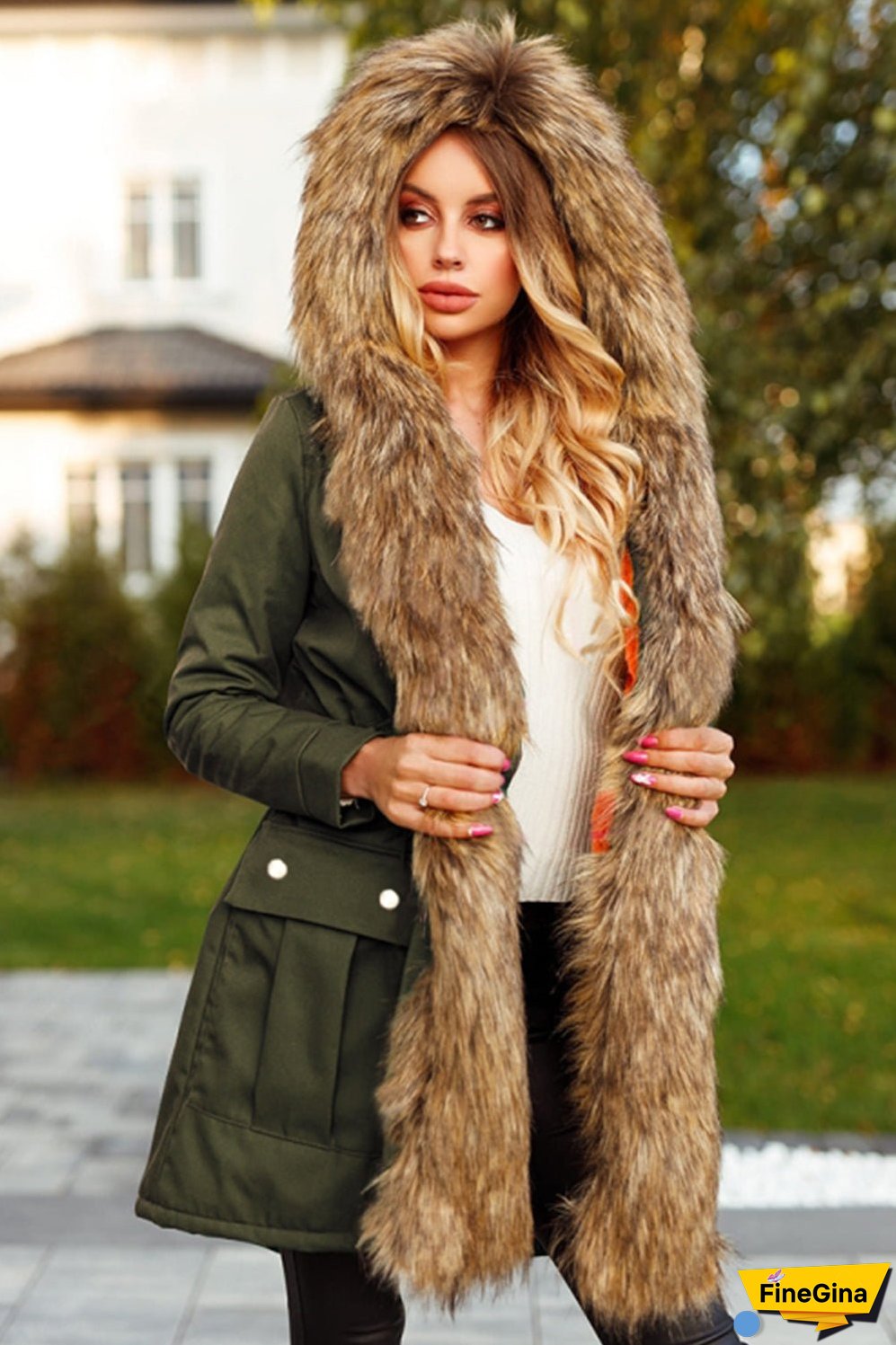 Plush Parka Hooded Windbreaker