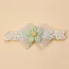 5PCS Adorable Flower Gauze Bowknot Knitting Head Bands for Babies