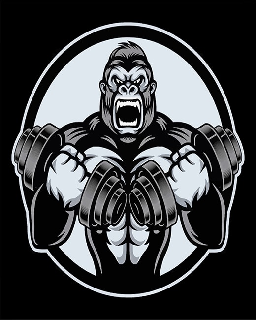 

Black And White Strong Gorilla – Paint By Numbers - 40*50CM, 501 Original