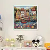 Colorful Houses-14CT Stamped Cross Stitch 40*40cm/15.75*15.75in tapestrymarket