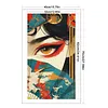 Fan Geisha Full Stamped Cross Stitch 14CT 2-Strand 40x70cm
