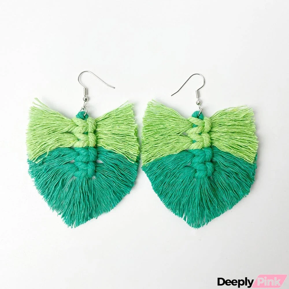Fringe Detail Dangle Earrings