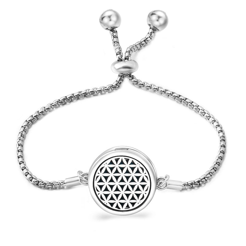 Fashion Angel Wings Aromatherapy Pendant Bracelet Essential Oil Diffuser Stainless Steel Bracelet Adjustable Women Simple