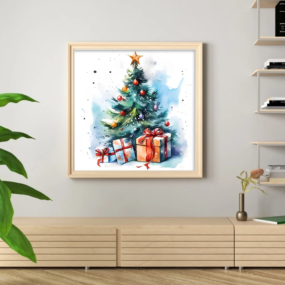 DIY Stamped Cross Stitch 11CT Full Embroidery 50*50cm - Christmas Tree