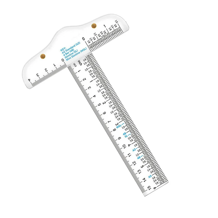 6 inch Acrylic Straight Ruler Inch Metric Scrapbooking Measuring T Square  Ruler