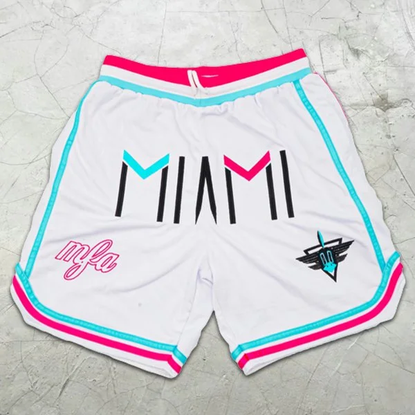 Miami Graphic Print Basketball Shorts