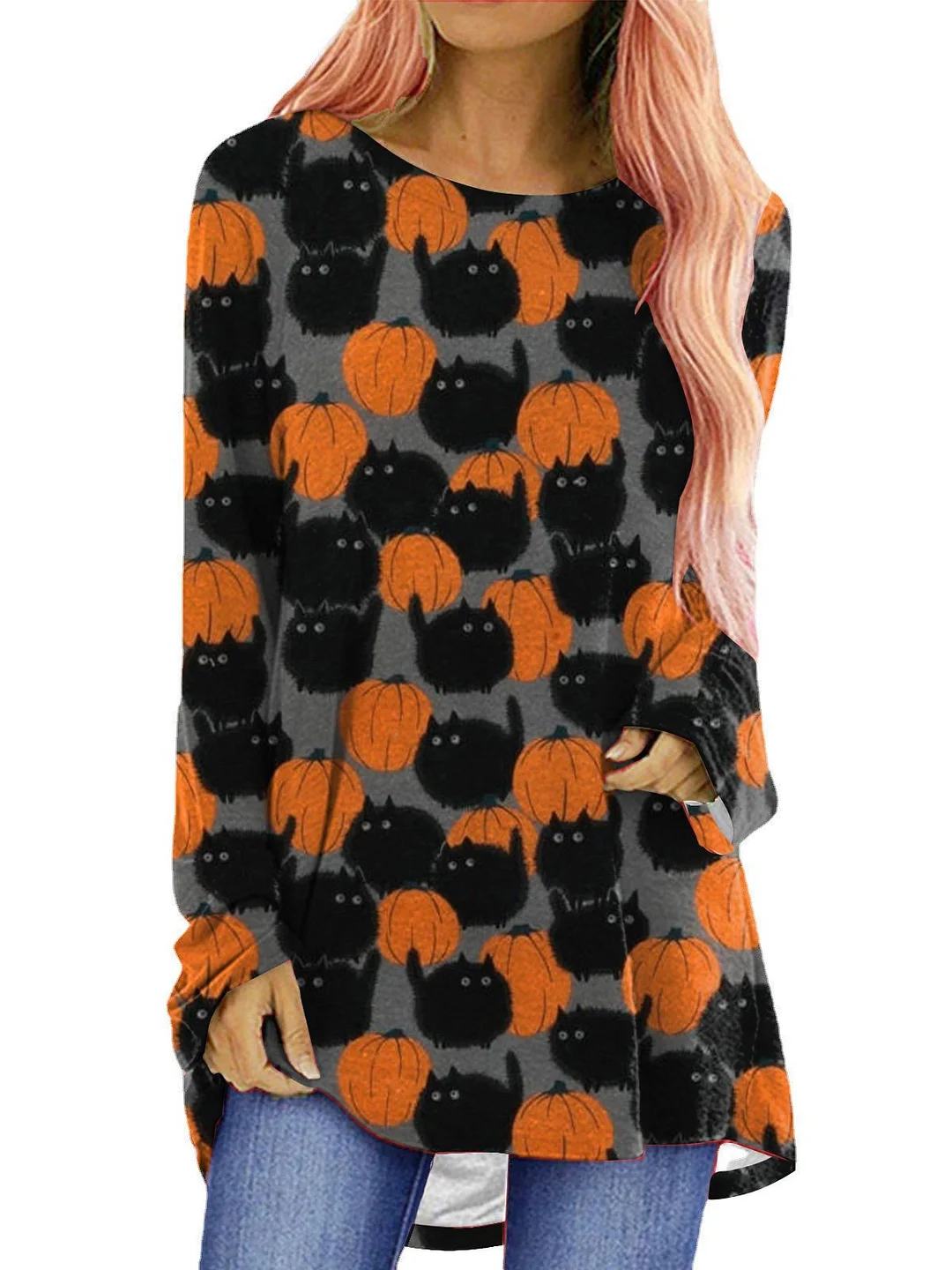 Women Half Sleeve V-neck Solid Color Dress